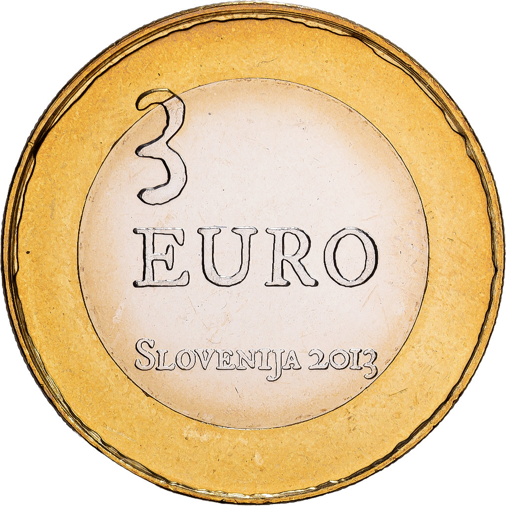 Slovenia, 3 Euro, 2013, MS(63), Bi-Metallic, KM:108