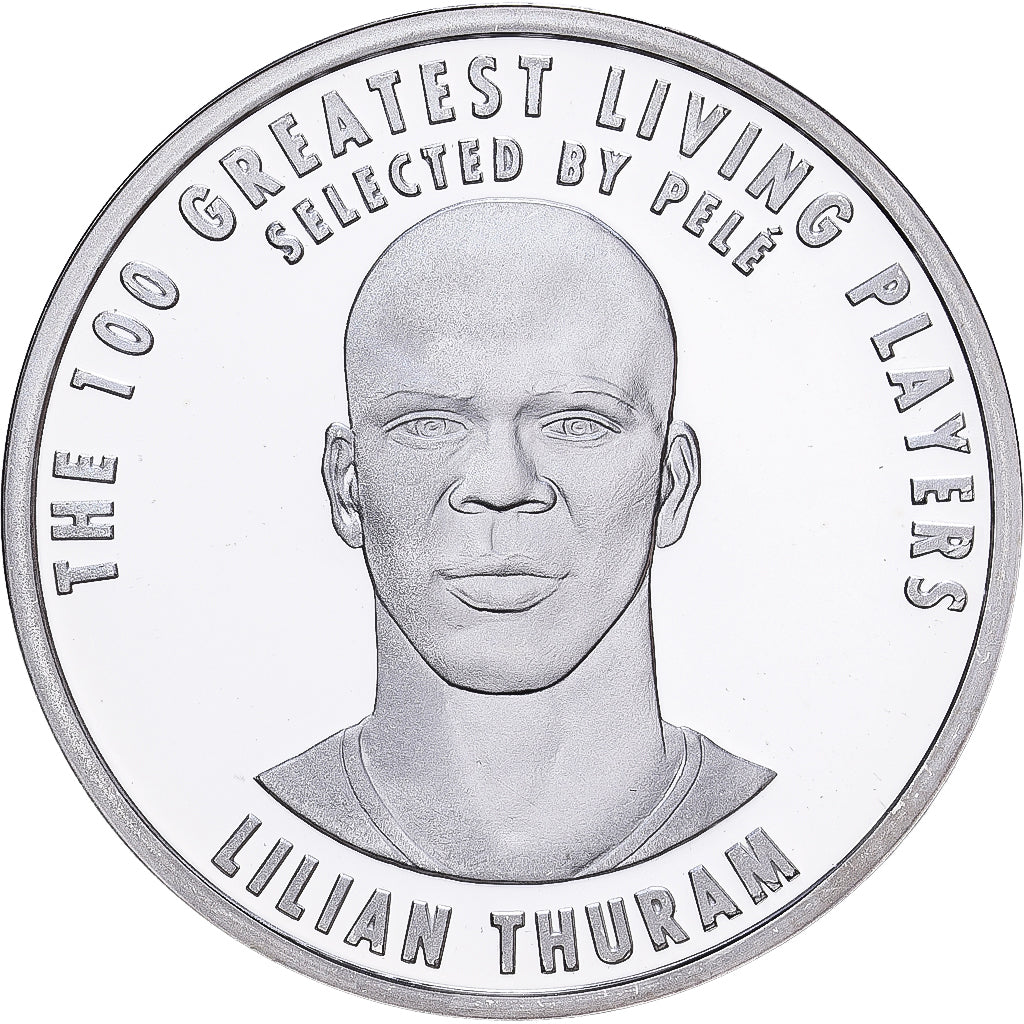 Frankrijk, Medaille, Football, 100 Ans de la FIFA, Lilian Thuram, 2004, Zilver