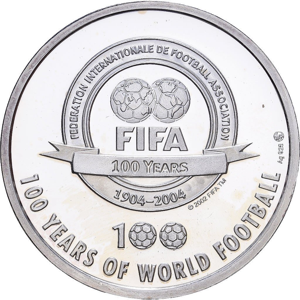 France, Medal, Football,100 Ans de la FIFA, Karl-Heinz Rummenigge, 2004, Silver