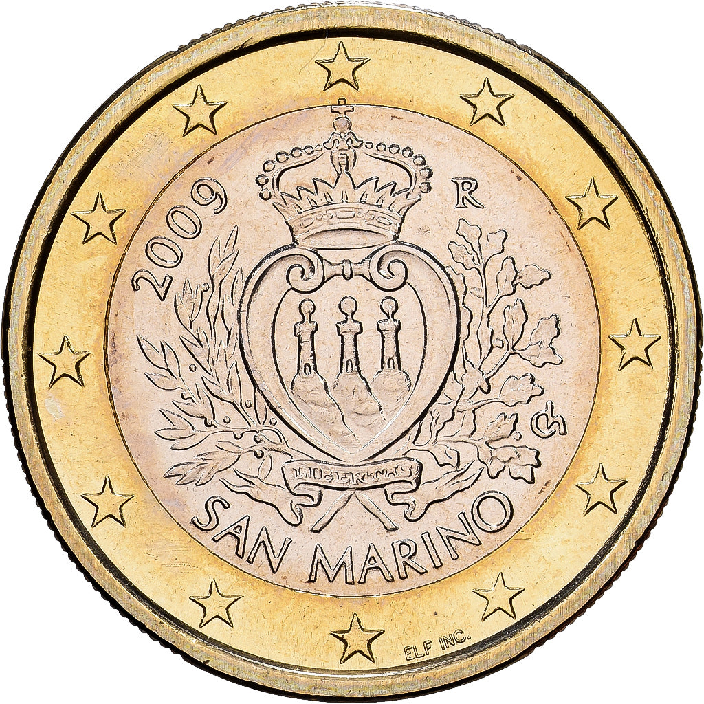 San Marino, 1 Euro, 2009, Rome, Bimetálico, SC