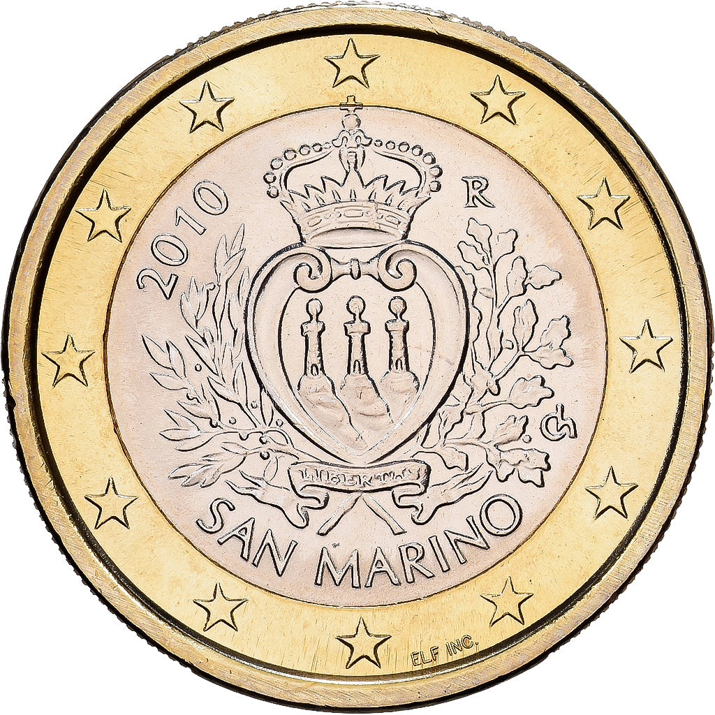 San Marino, 1 Euro, 2010, Rome, Bimetálico, SC