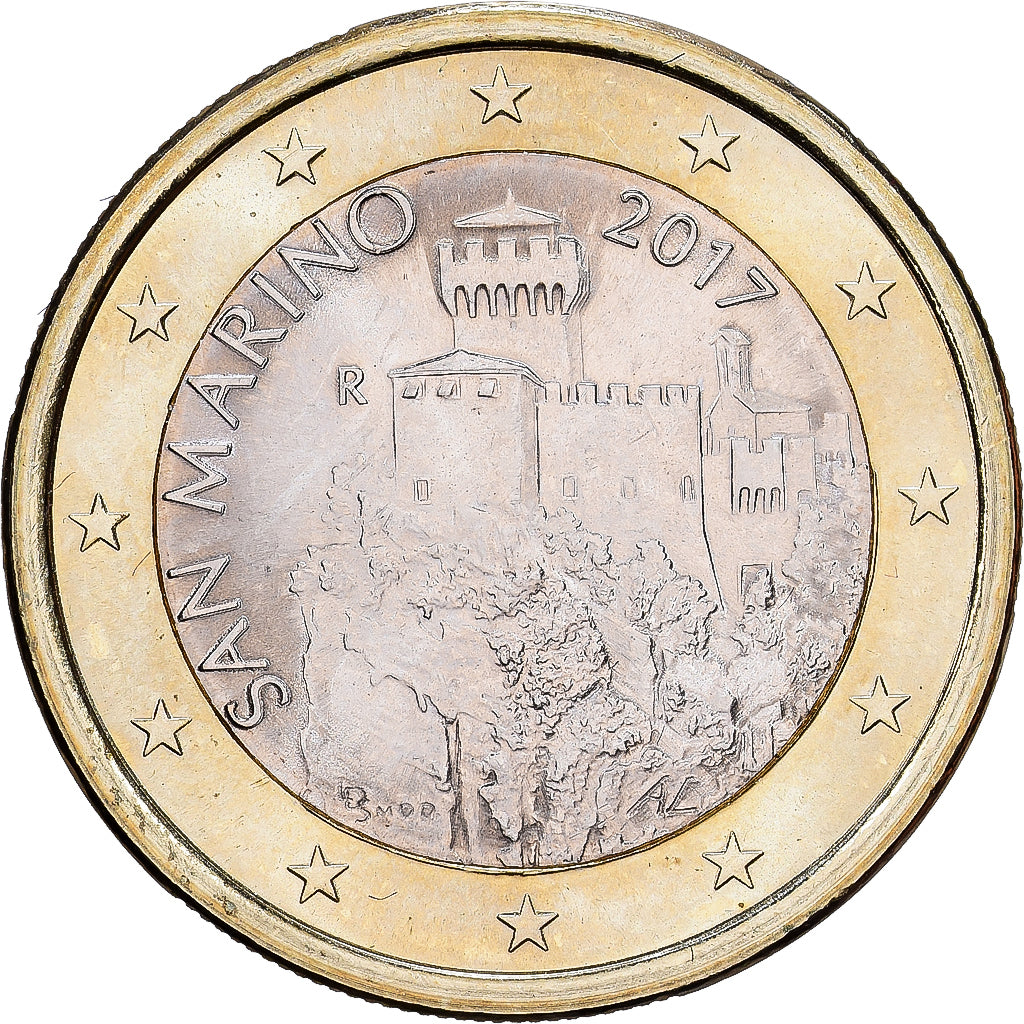 San Marino, 1 Euro, 2017, Bimetaliczny, MS(63)
