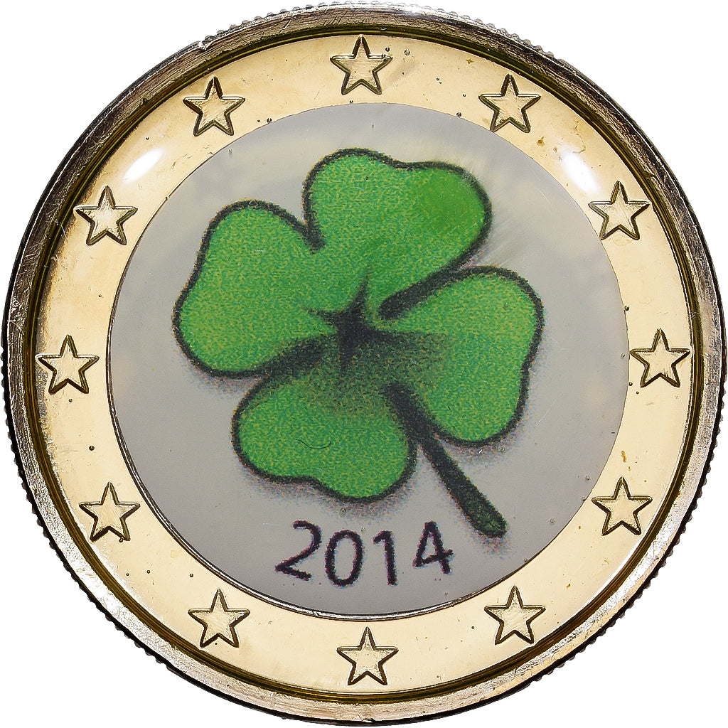 Zone euro, 1 Euro, Colourized, 2014, Bi-metallico, SPL