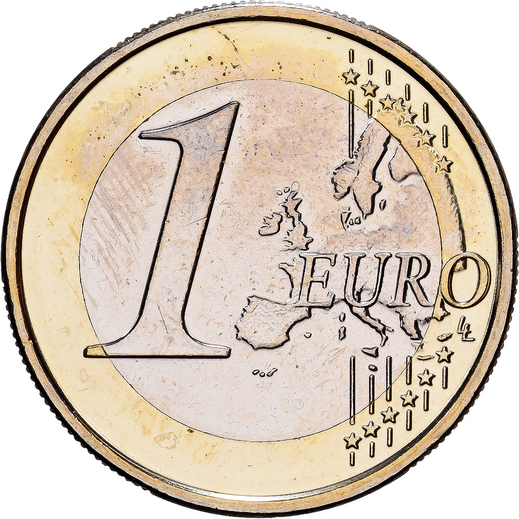 Zone euro, 1 Euro, Colourized, 2014, Bi-metallico, SPL
