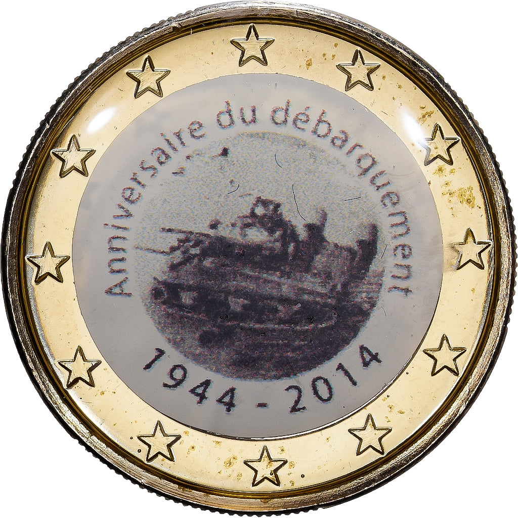 Zone euro, 1 Euro, Colourized, 2014, Bi-metallico, SPL