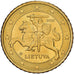 Litwa, 50 Euro Cent, BU, 2015, Vilnius, Nordic gold, MS(65-70)