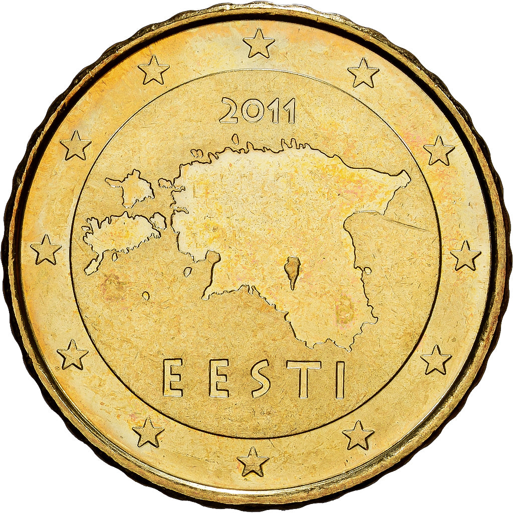 Estland, 10 Centimes, 2011, Vantaa, Nordic gold, UNC-