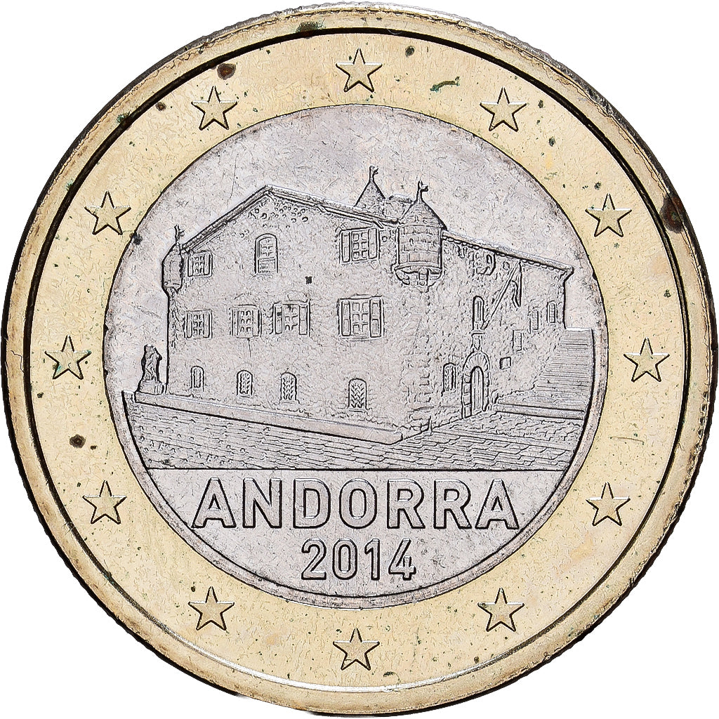 Andorra, 1 Euro, 2014, Bimetálico, AU58, KM:526
