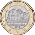 Andorra, 1 Euro, 2014, Bimetálico, AU58, KM:526