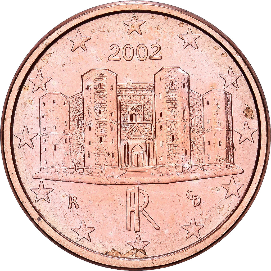 Italia, Euro Cent, 2002, Rome, SC, Cobre chapado en acero, KM:210