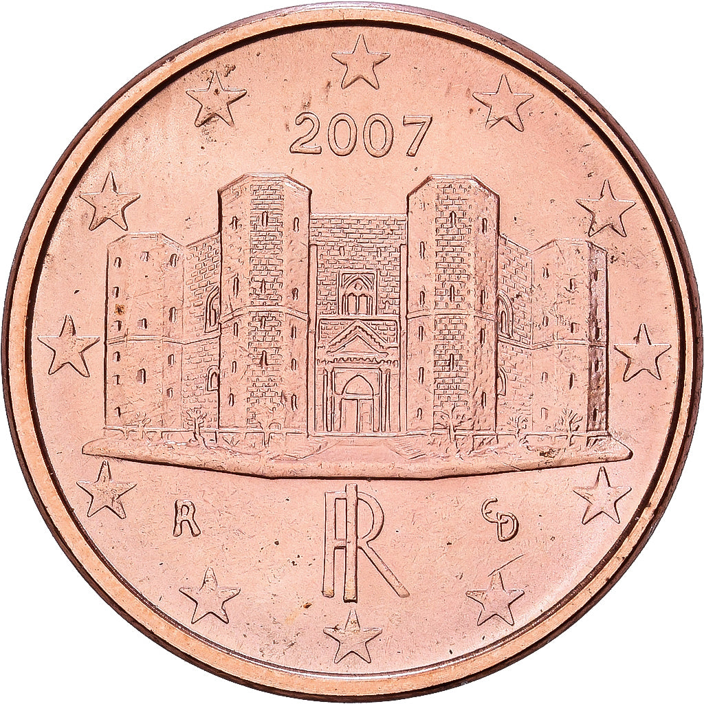 Italia, Euro Cent, 2007, SC, Cobre chapado en acero, KM:210