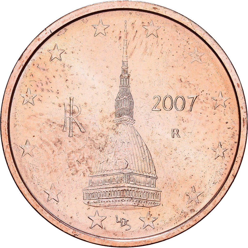 Italy, 2 Euro Cent, 2007, MS(63), Copper Plated Steel, KM:211