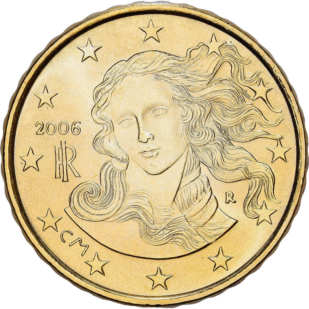 Italy, 10 Centimes, 2006, Rome, Nordic gold, MS(63)