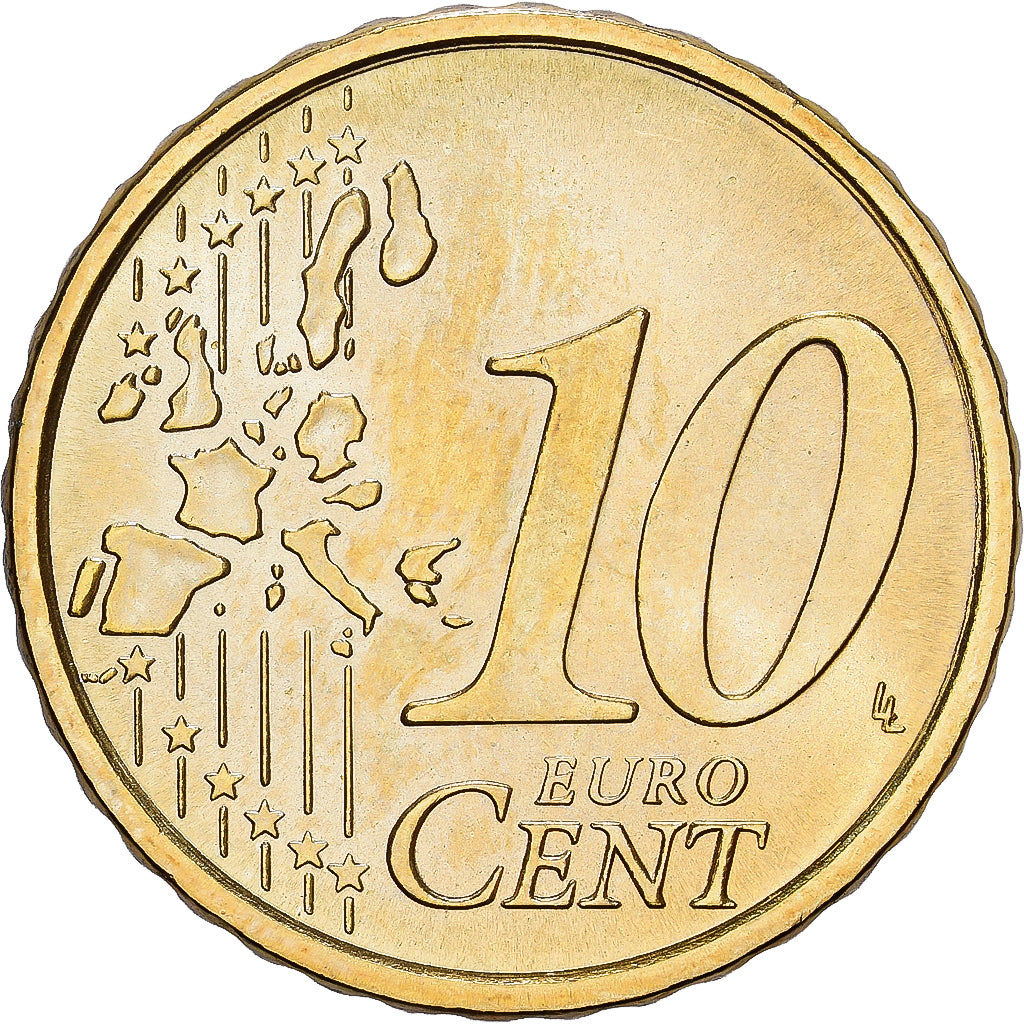 Italy, 10 Centimes, 2006, Rome, Nordic gold, MS(63)
