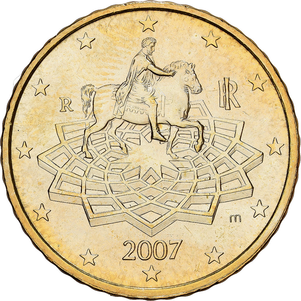 Italy, 50 Euro Cent, 2007, Rome, Nordic gold, MS(60-62)