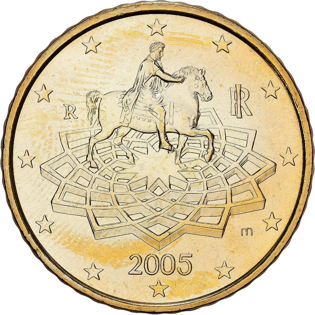Italy, 50 Euro Cent, 2005, Rome, Brass, MS(63), KM:215
