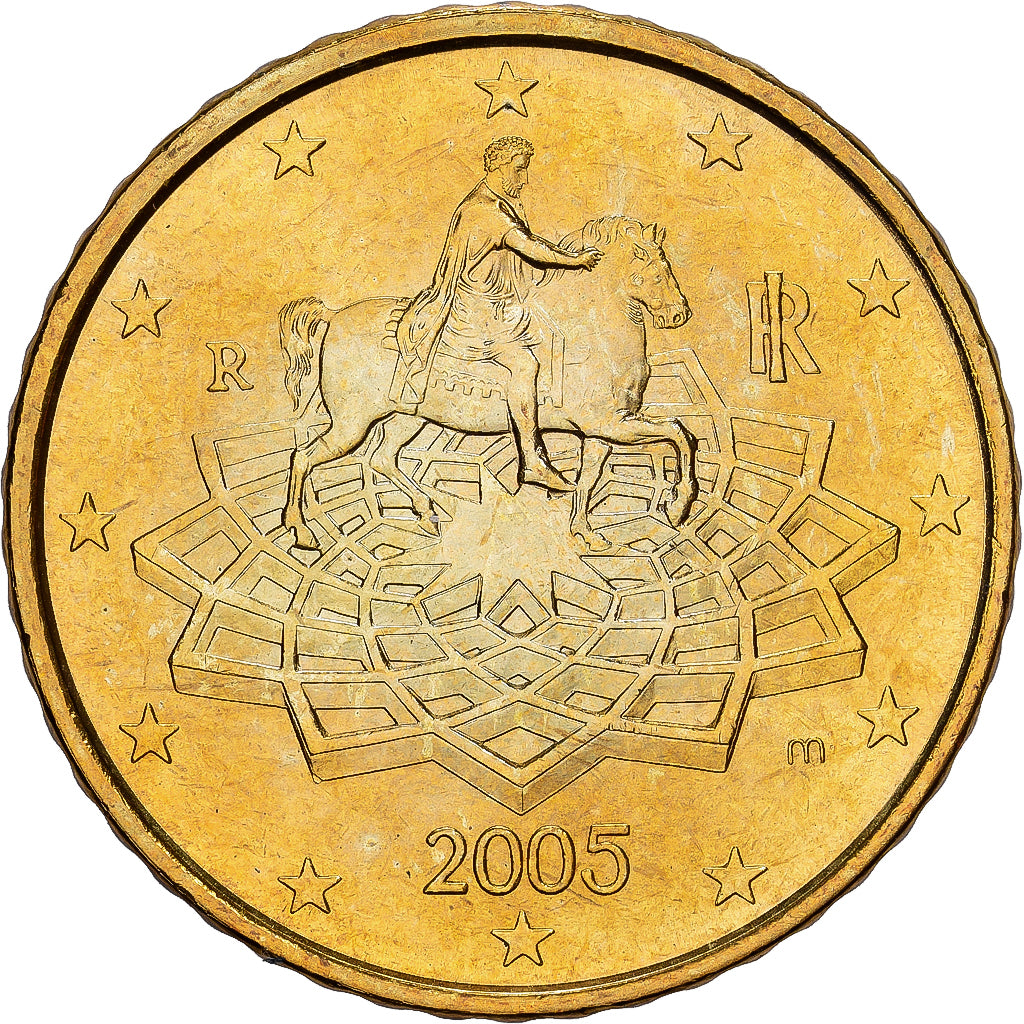 Italy, 50 Euro Cent, 2005, Rome, Brass, MS(60-62), KM:215