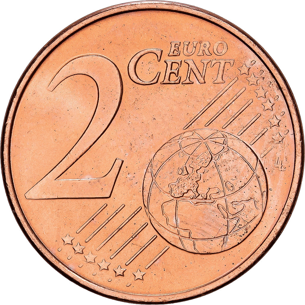 Grécia, 2 Euro Cent, 2002, Athens, Aço Cromado a Cobre, MS(64), KM:182