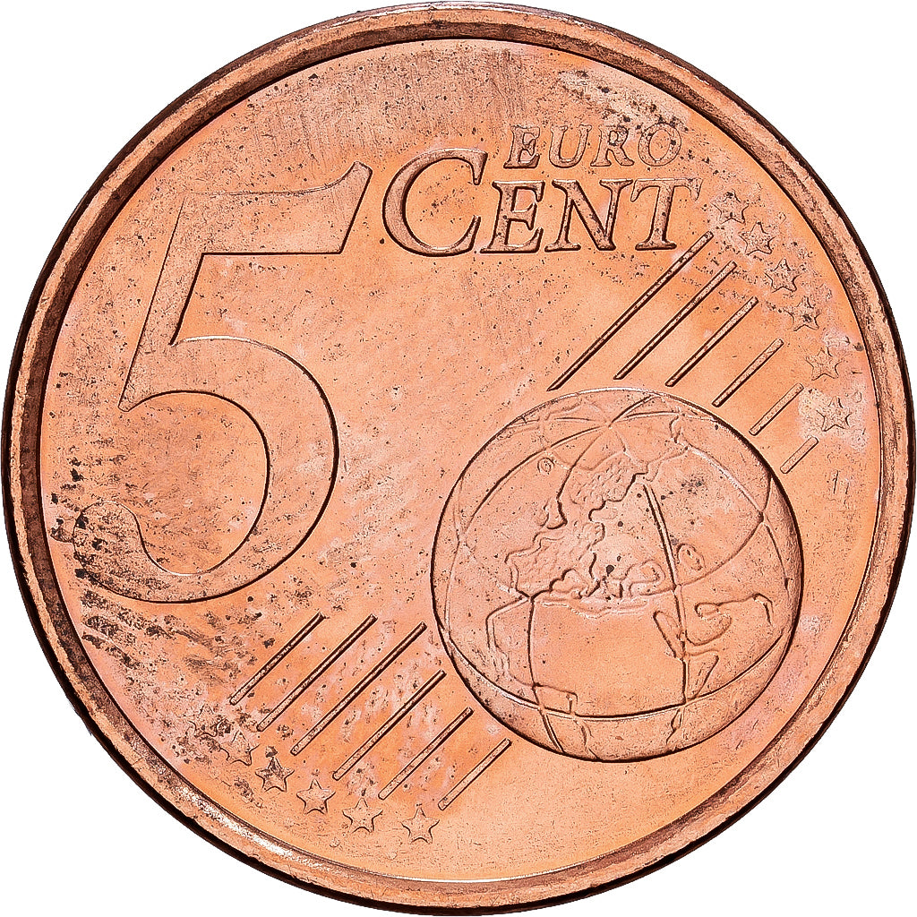 Duitsland, 5 Euro Cent, 2002, Hambourg, Copper Plated Steel, UNC