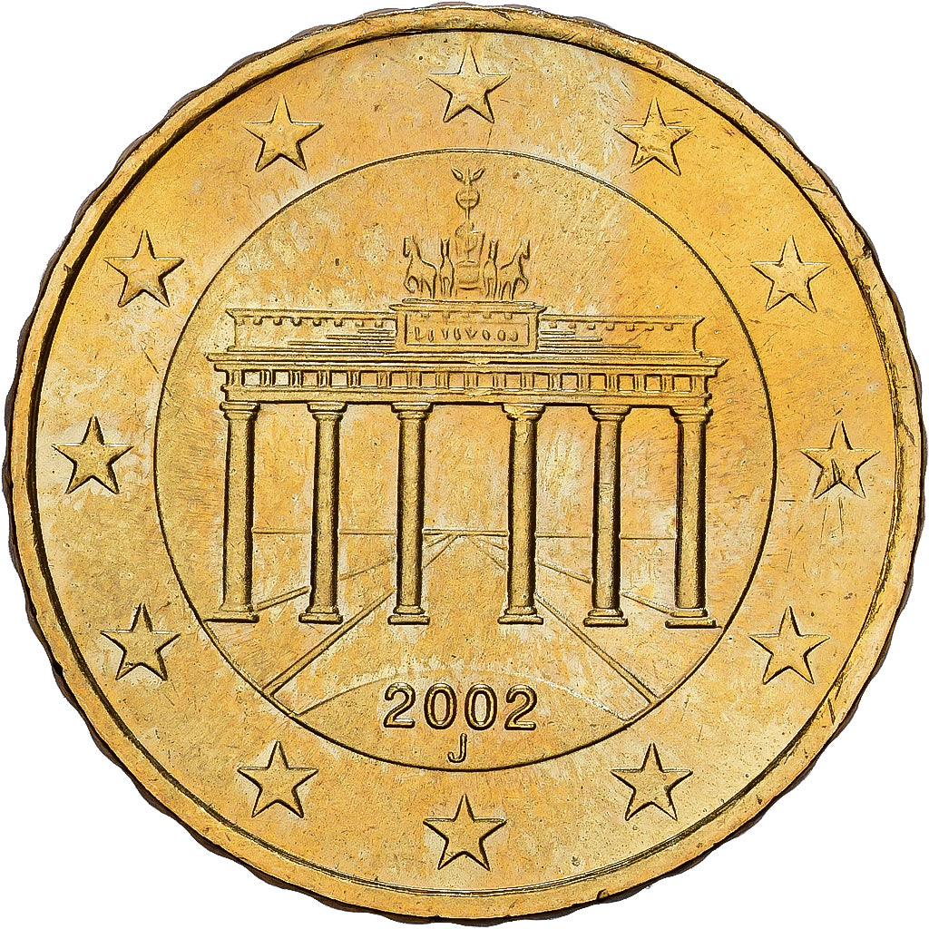 Alemania, 10 Euro Cent, 2002, Hambourg, Nordic gold, SC+