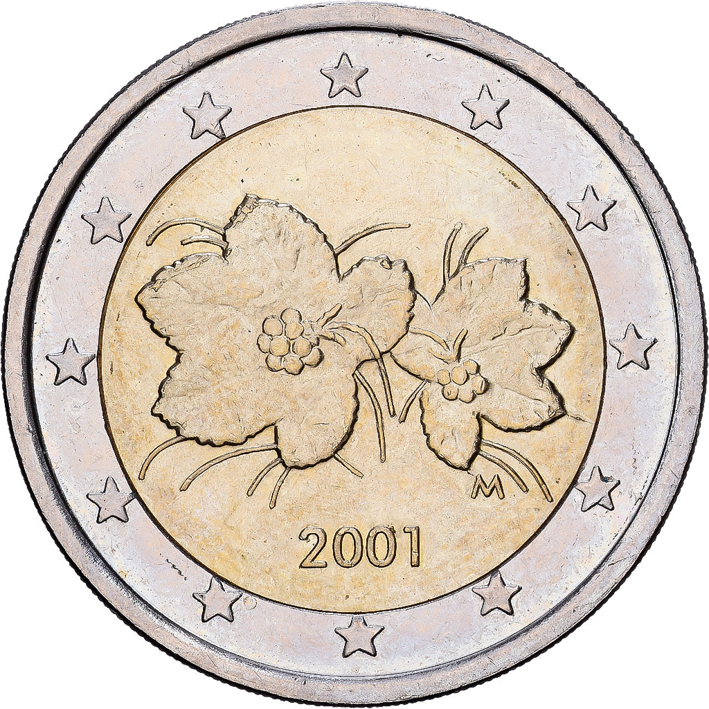 Finlandia, 2 Euro, 2001, Vantaa, SPL, Bi-metallico, KM:105