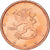 Finlandia, 2 Euro Cent, 2000, Vantaa, Cobre chapado en acero, SC+, KM:98