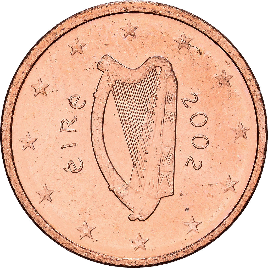 REPÚBLICA DE IRLANDA, Euro Cent, 2002, Dublin, Cobre chapado en acero, SC+