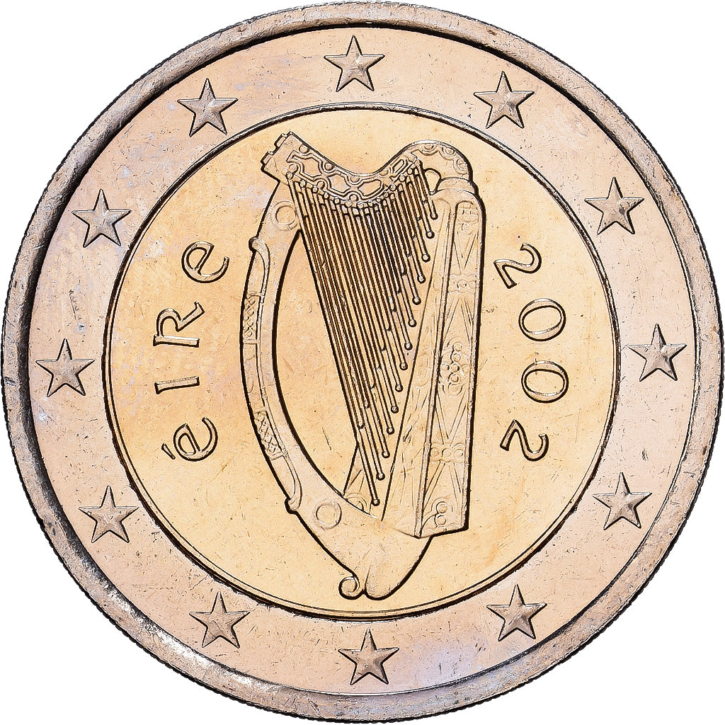 REPUBLIKA IRLANDII, 2 Euro, 2002, Sandyford, Bimetaliczny, MS(64), KM:39