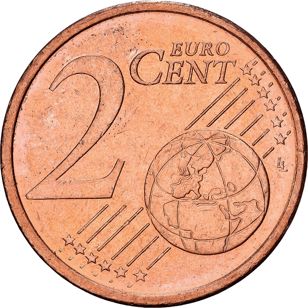 Ireland, 2 Euro Cent, 2002, Dublin, Copper Plated Steel, UNZ+