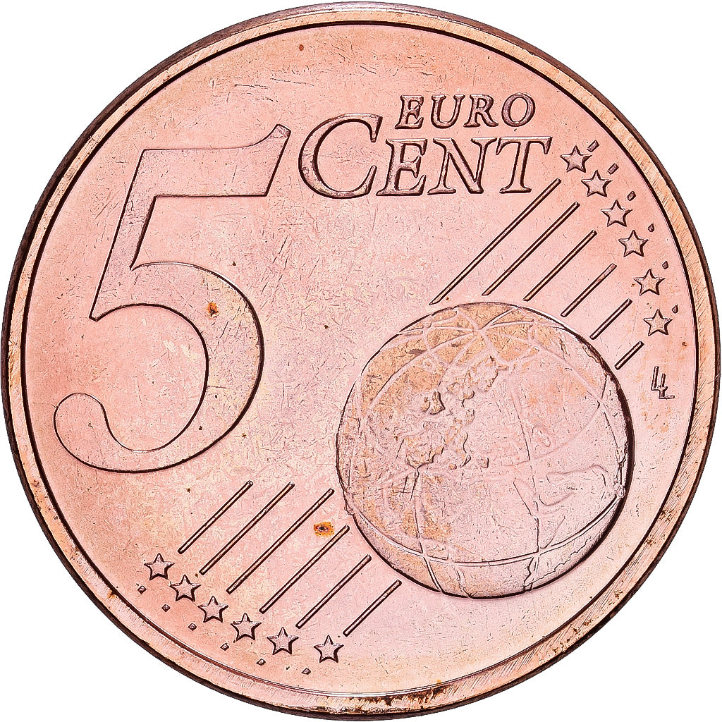 Luxembourg, Henri, 5 Euro Cent, 2002, Utrecht, Copper Plated Steel, MS(64)