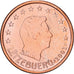 Luxemburg, Henri, 2 Euro Cent, 2002, Utrecht, Copper Plated Steel, UNZ+, KM:76