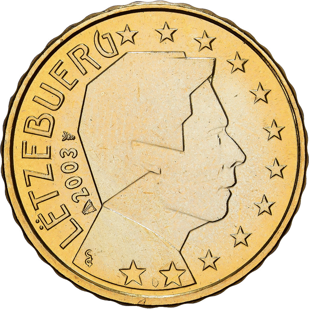 Luxemburgo, Henri, 10 Euro Cent, 2003, Utrecht, Nordic gold, MS(65-70), KM:78