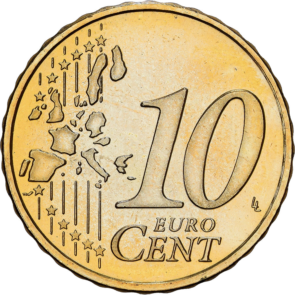 Luxemburgo, Henri, 10 Euro Cent, 2003, Utrecht, Nordic gold, MS(65-70), KM:78