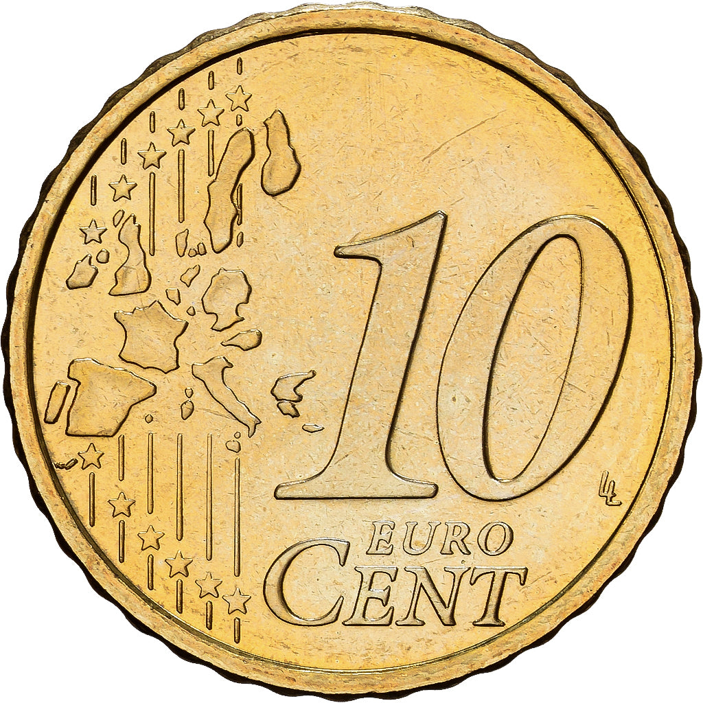 Luxembourg, Henri, 10 Euro Cent, 2005, Utrecht, Nordic gold, MS(65-70), KM:78