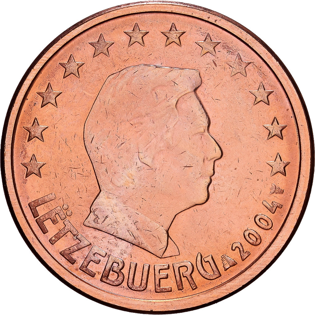 Luxembourg, Henri, 2 Euro Cent, 2004, Utrecht, Copper Plated Steel, MS(65-70)