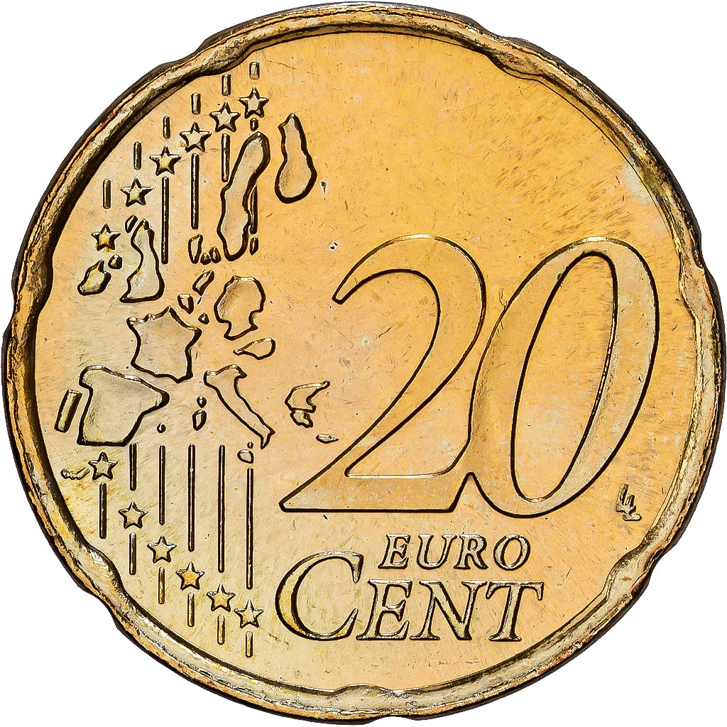 Luxembourg, Henri, 20 Euro Cent, 2004, Utrecht, Nordic gold, MS(63), KM:79