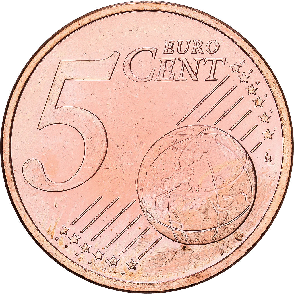 Luxembourg, Henri, 5 Euro Cent, 2008, Utrecht, Copper Plated Steel, MS(64)