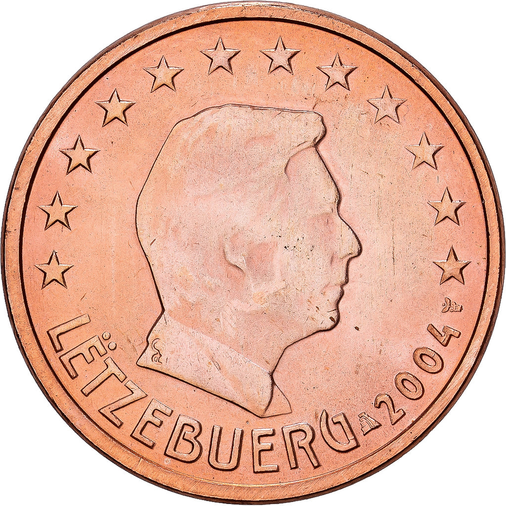 Luxembourg, Henri, 5 Euro Cent, 2004, Utrecht, Copper Plated Steel, MS(64)