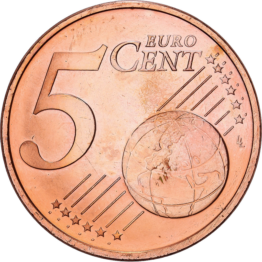 Luxembourg, Henri, 5 Euro Cent, 2004, Utrecht, Copper Plated Steel, MS(64)
