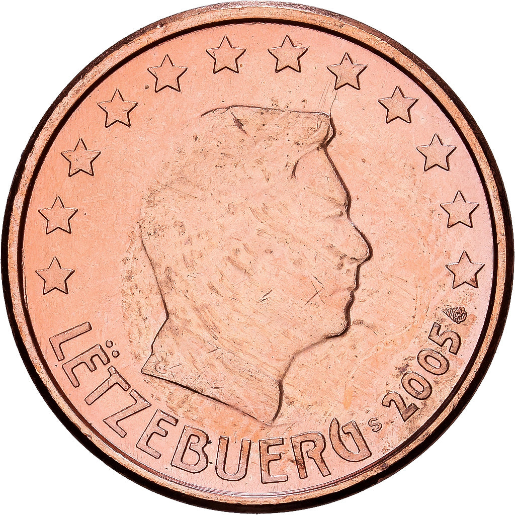 Luxembourg, Henri, Euro Cent, BU, 2005, Utrecht, Cuivre plaqué acier, FDC