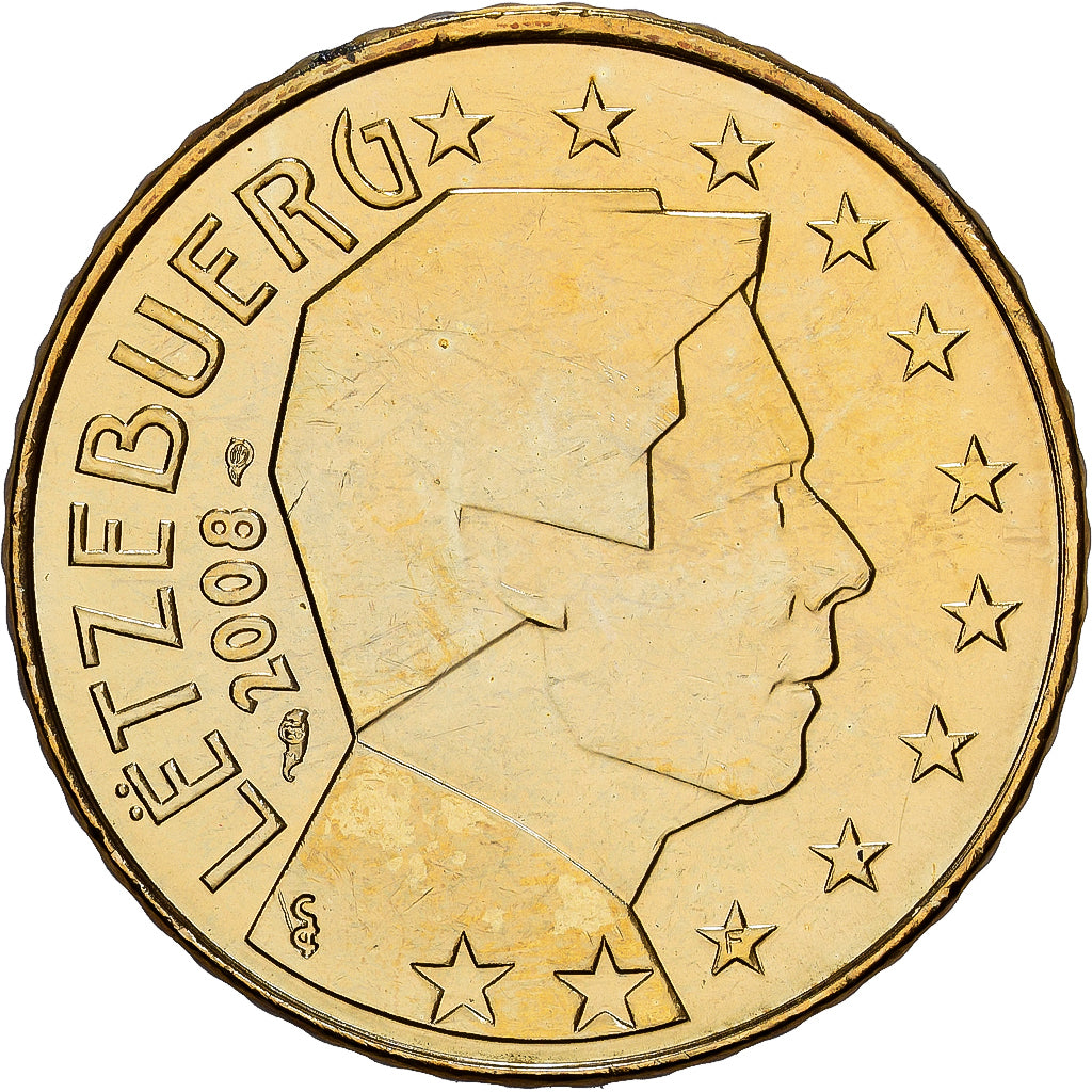 Luxemburgo, 50 Centimes, 2008, Nordic gold, SC, KM:79