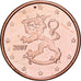 Finlande, Euro Cent, 2007, Vantaa, Cuivre plaqué acier, SPL+, KM:98