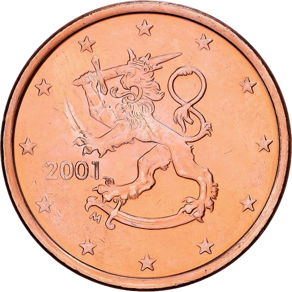 Finland, 5 Centimes, 2001, Vantaa, Copper Plated Steel, FDC