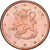 Finlandia, 5 Centimes, 2001, Vantaa, Miedź platerowana stalą, AU(55-58)