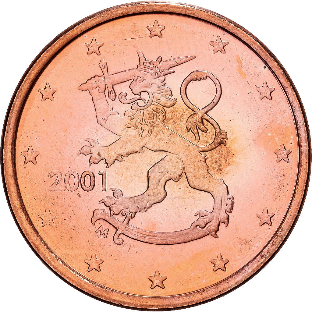 Finnland, 5 Centimes, 2001, Vantaa, Copper Plated Steel, UNZ+