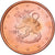 Finlandia, 5 Centimes, 2001, Vantaa, Miedź platerowana stalą, MS(64)