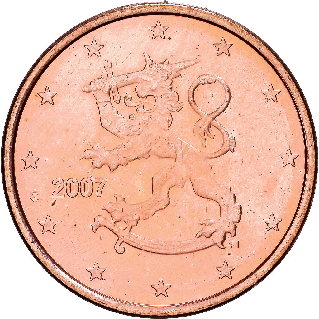 Finlande, 5 Centimes, 2007, Vantaa, Cuivre plaqué acier, SPL+