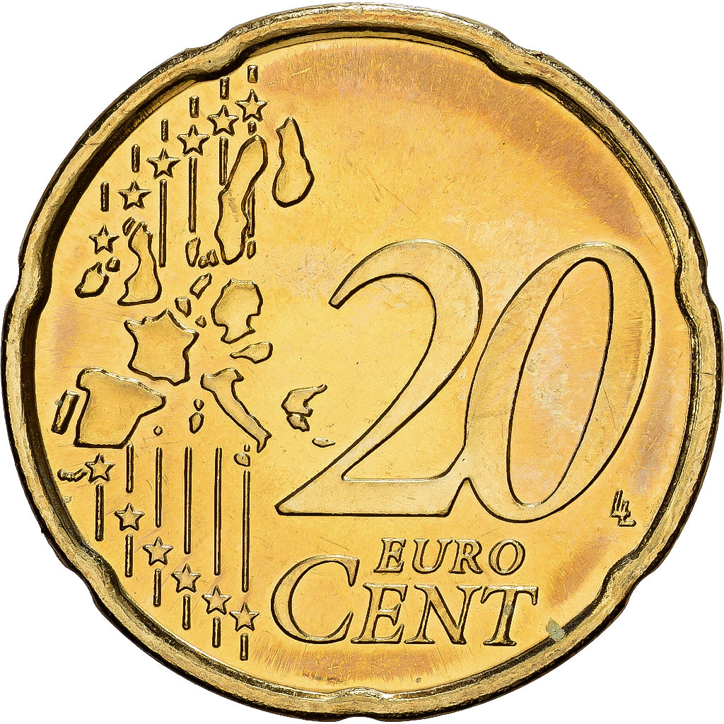 Finland, 20 Euro Cent, série FDC, 2002, Mint of Finland, Nordic gold