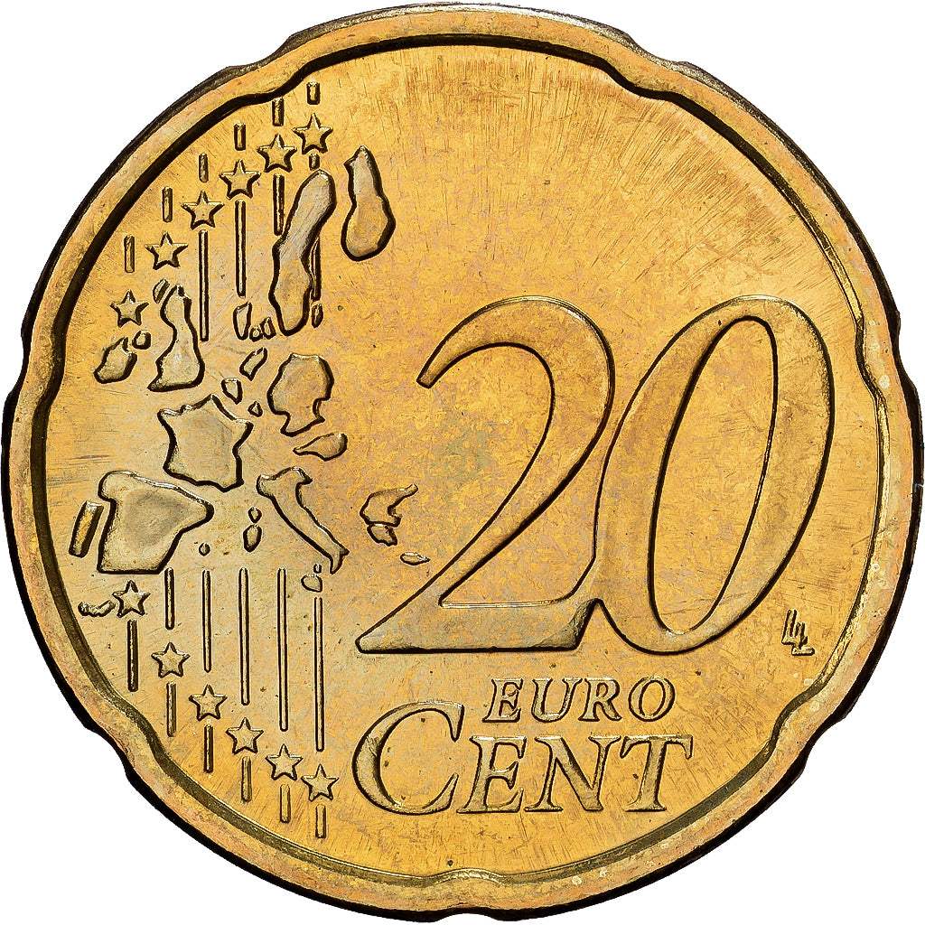 Finland, 20 Euro Cent, série FDC, 2001, Mint of Finland, Nordic gold, MS(64)