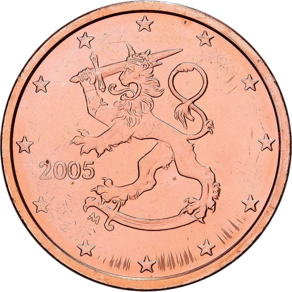 Finland, 2 Euro Cent, 2005, Vantaa, Copper Plated Steel, AU(50-53), KM:99